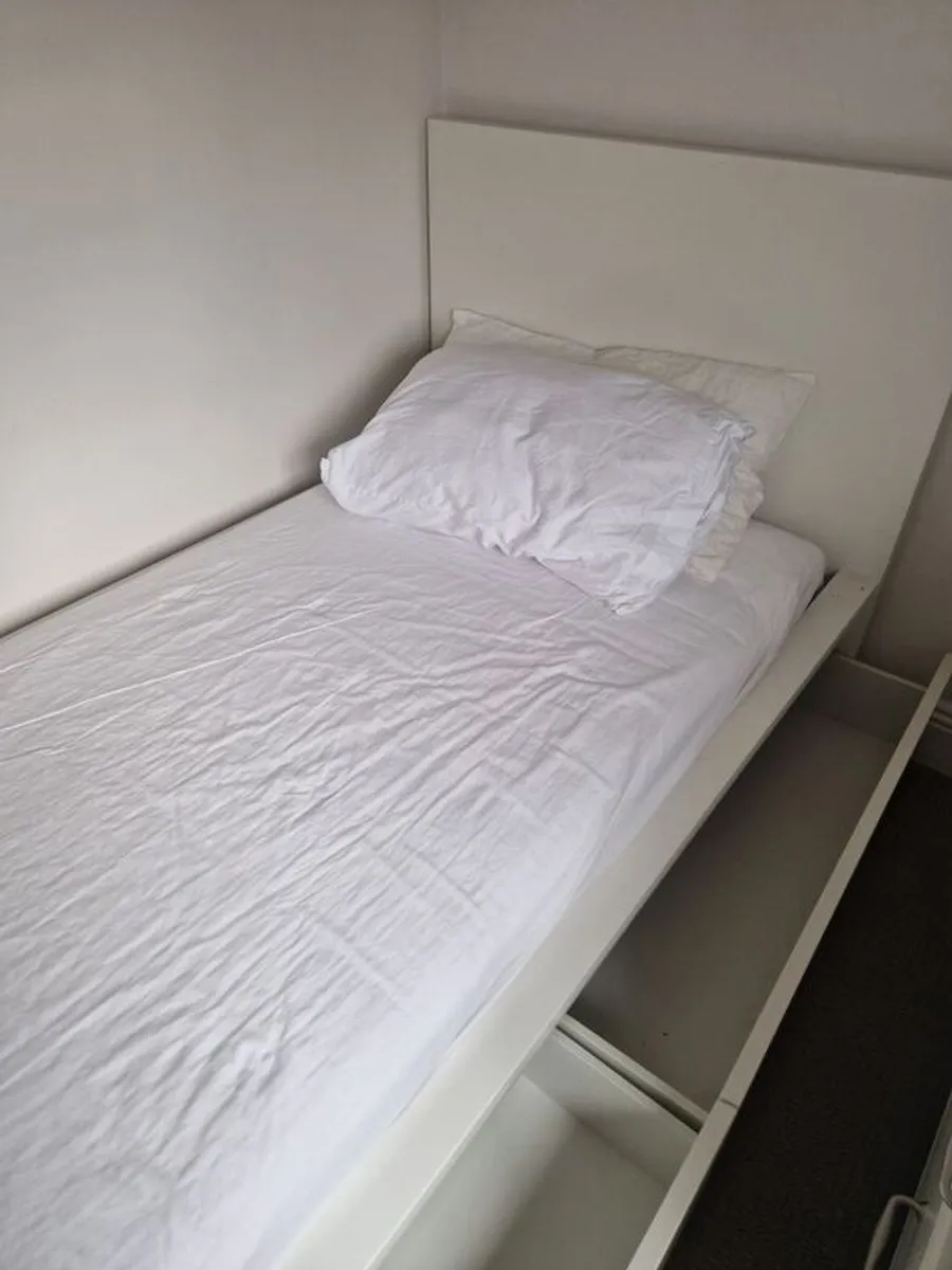 Ikea Malm single bed frame with drawers - Image 1