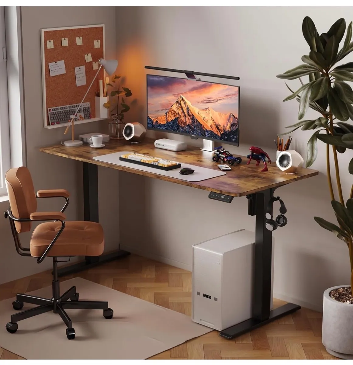 140 x 60 cm Standing Desk, Electric Height Adjusta - Image 4