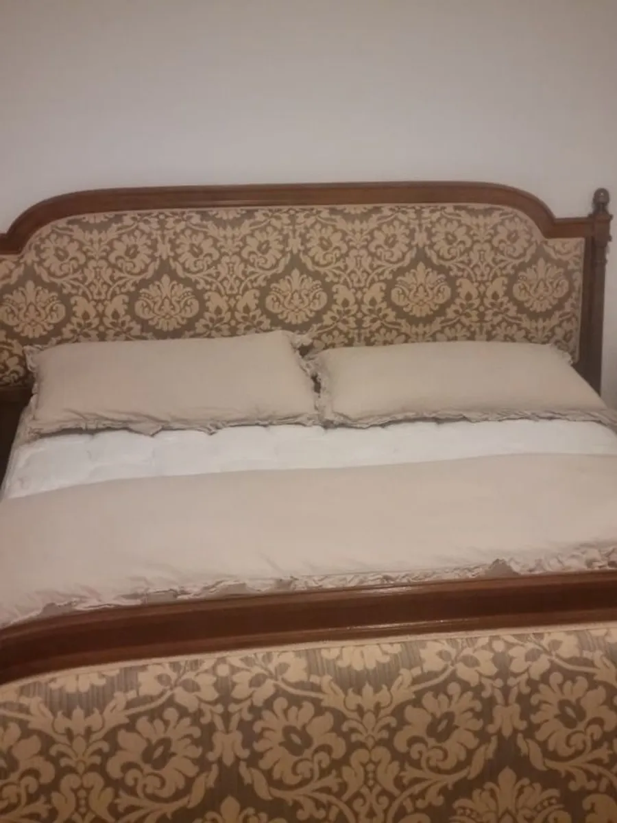 Beautiful solid antique superking bed - Image 3