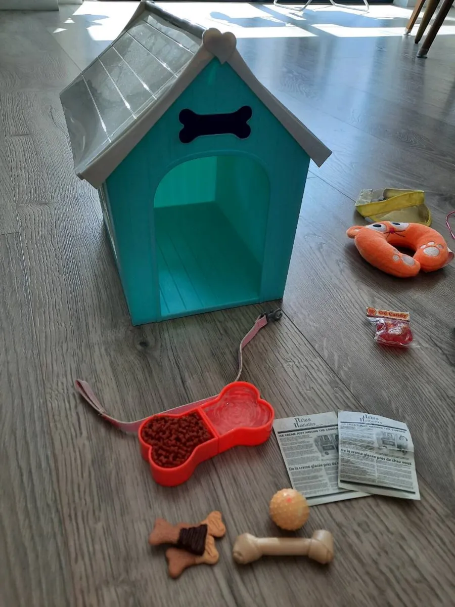 Our Generation Deluxe Dog House & bits and bobs - Image 1