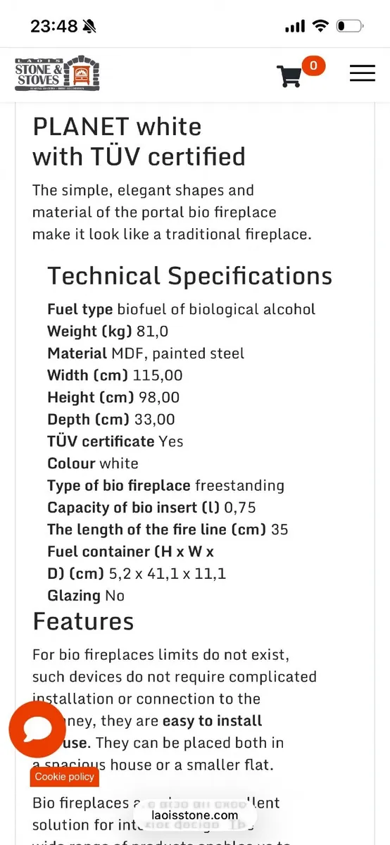 Bioethanol Fireplace (New) - Image 1