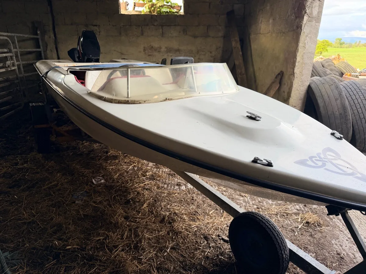 14ft speedboat engine and trailer - Image 3