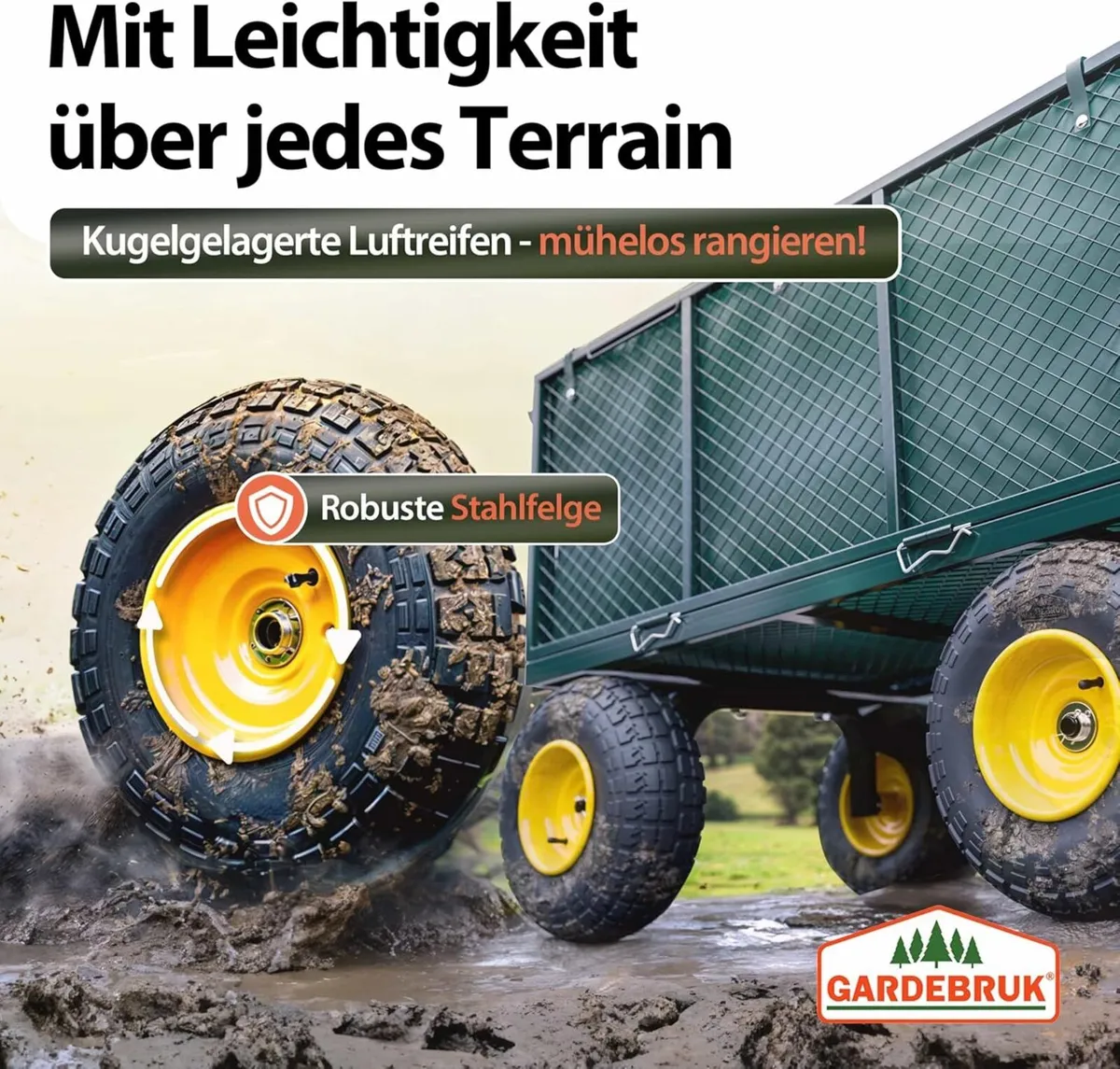 Garden Handcart Foldable Trolley - Image 2