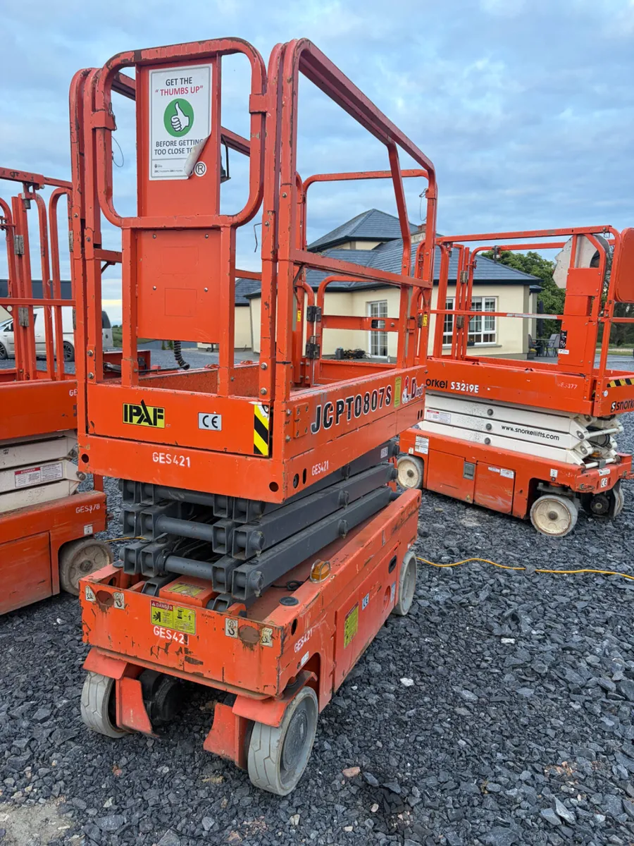3 x immaculate scissor lifts for sale or hire - Image 1