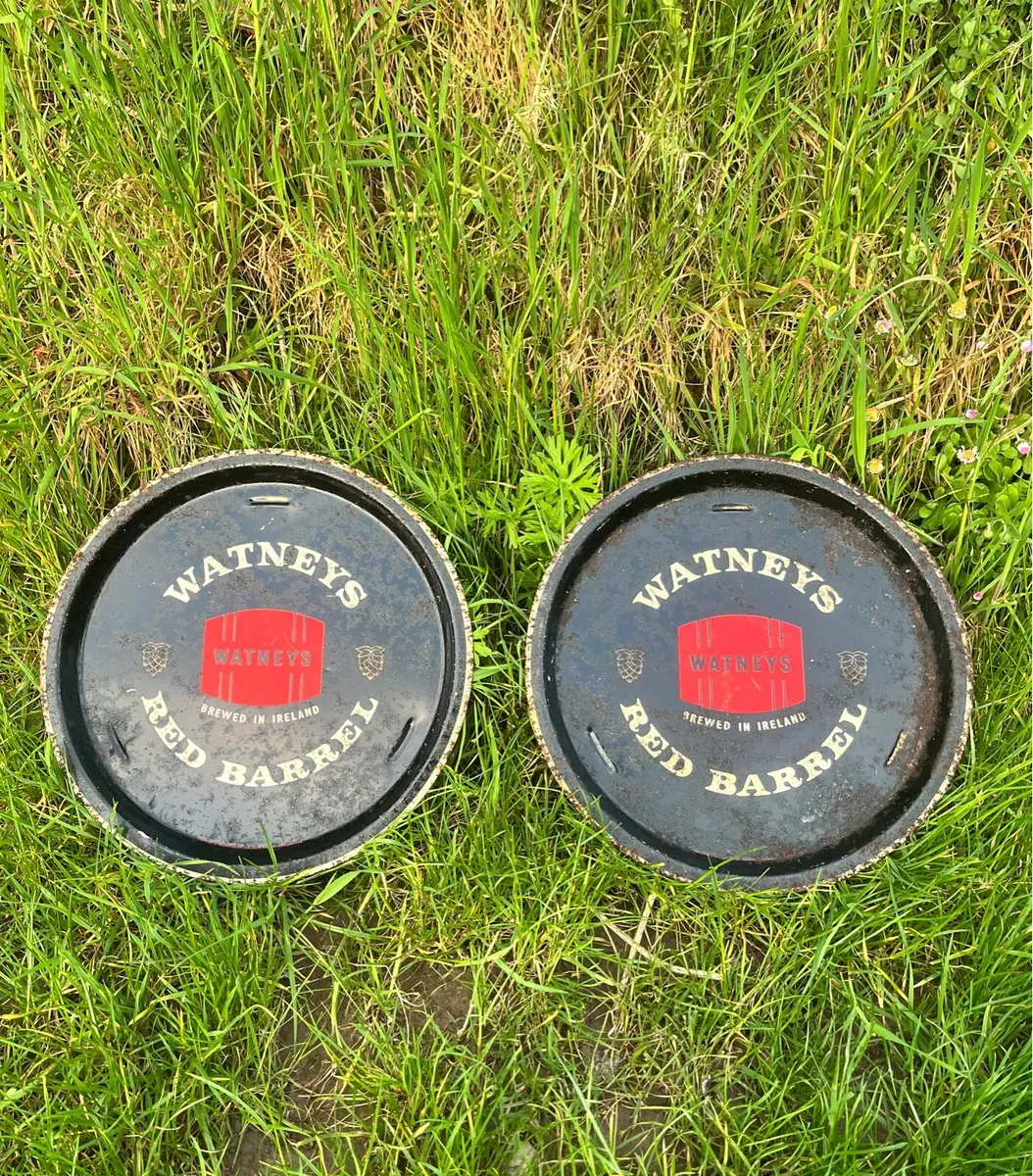Vintage Watneys Brewed in Ireland Pub Trays - Image 1