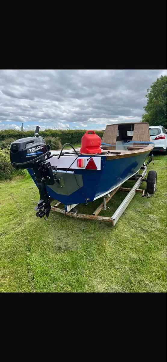 19ft Marine ply boat with 4hp Tohatsu engine - Image 4