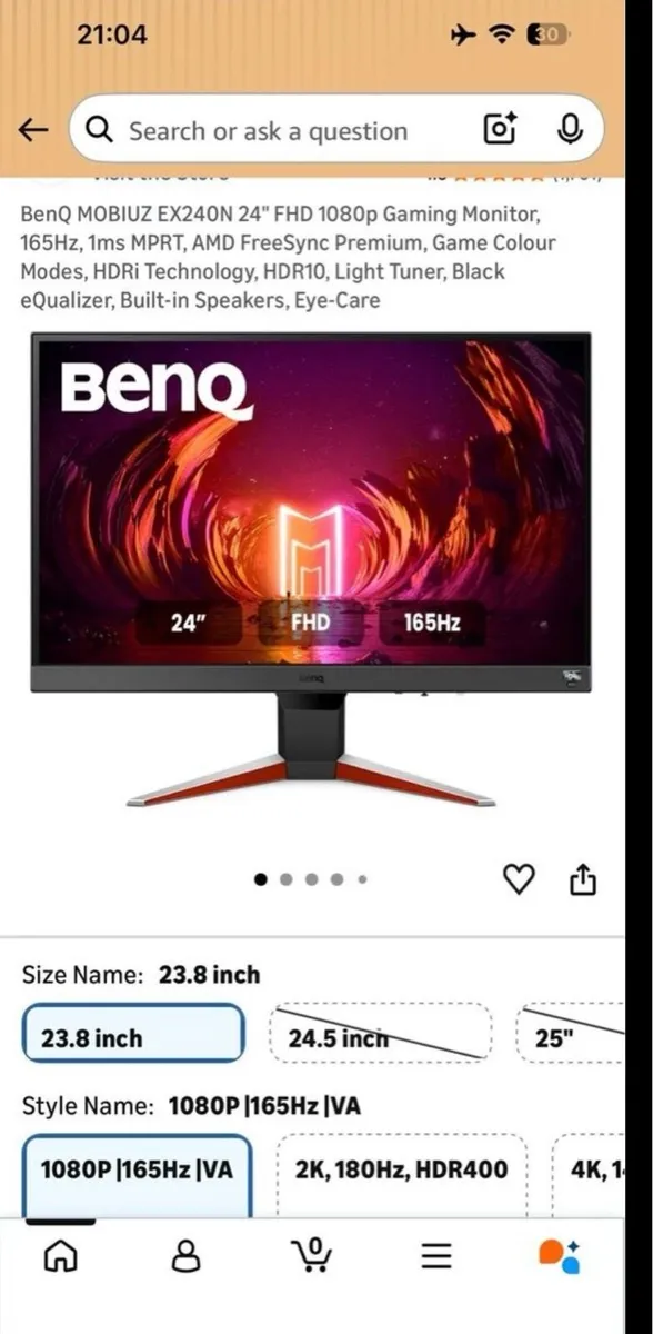 BenQ MOBIUZ EX240N 24" Gaming Monitor - Image 1