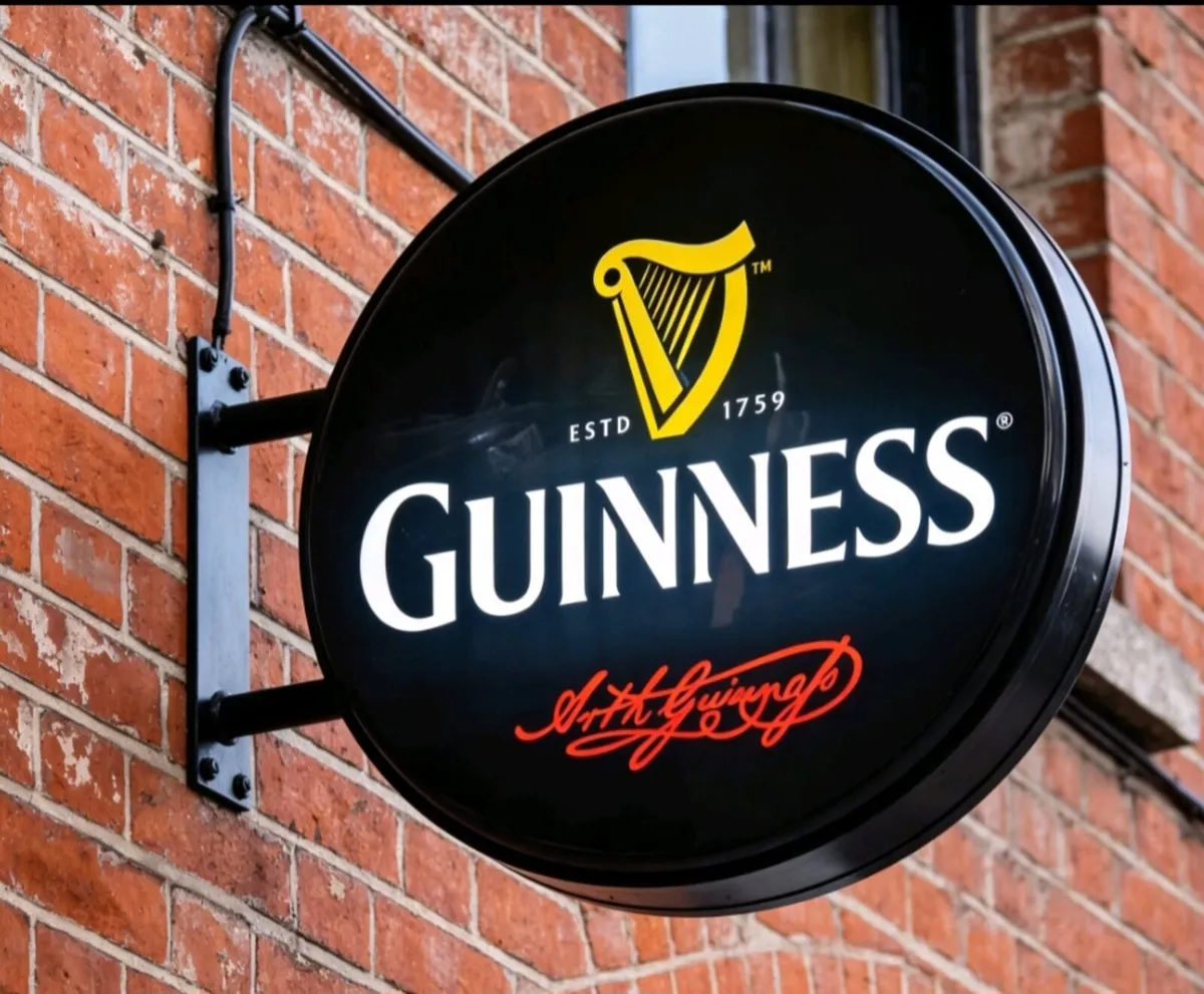 Guinness outside lighting box