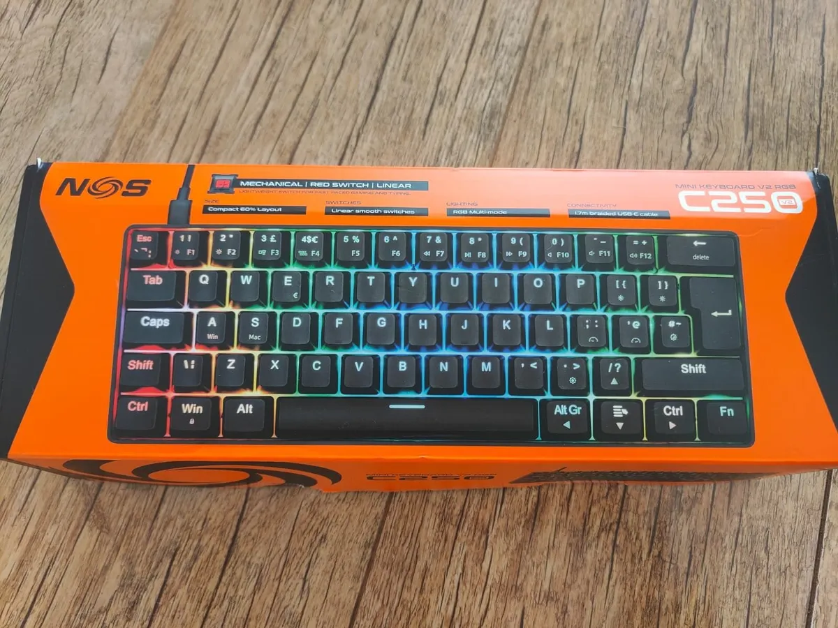 NOS C250 Mini RGB Mechanical Keyboard V2 - Image 1