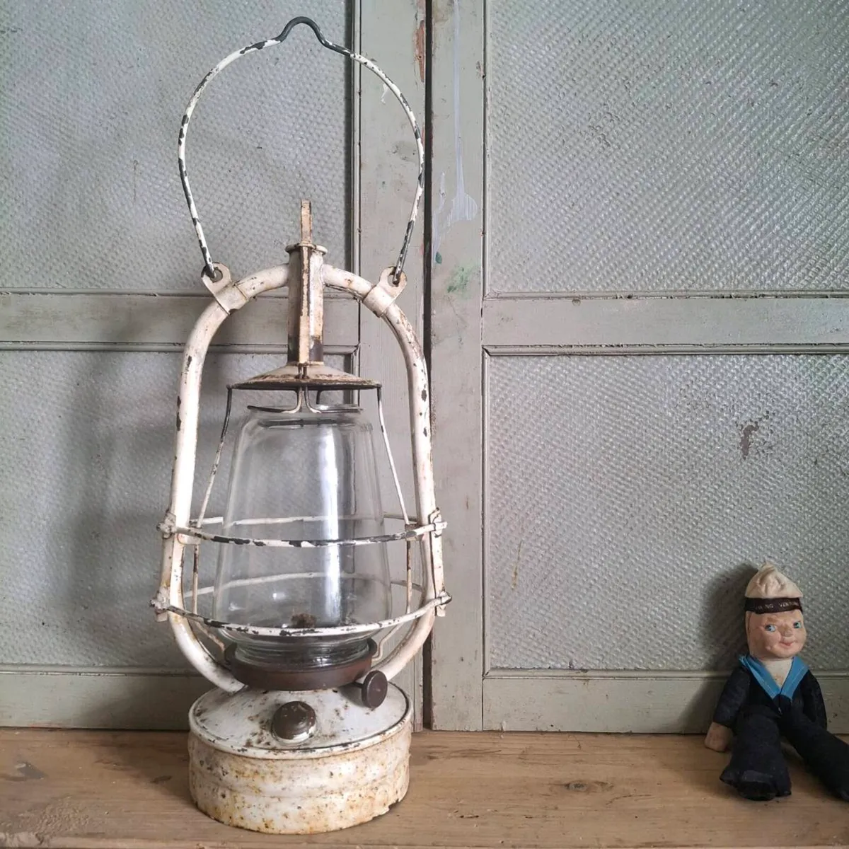 Vintage Hurricane Lamp - Image 1