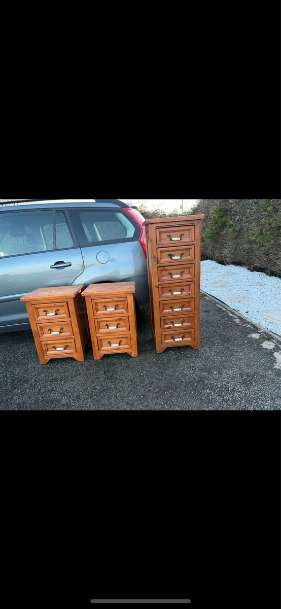 Bedroom furniture set locker and tall boy chest of - Image 1