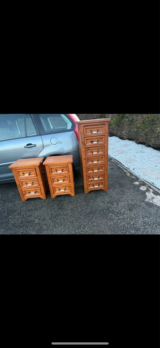 Bedroom furniture set locker and tall boy chest of - Image 2