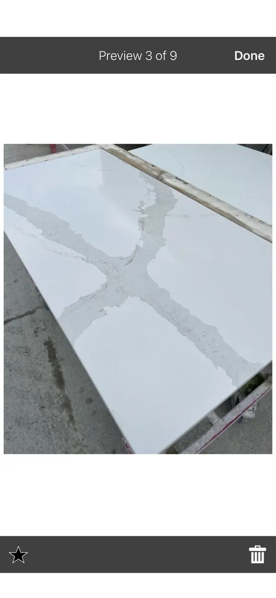 Calcatta quartz island/top 1400x700 20mm thick - Image 3