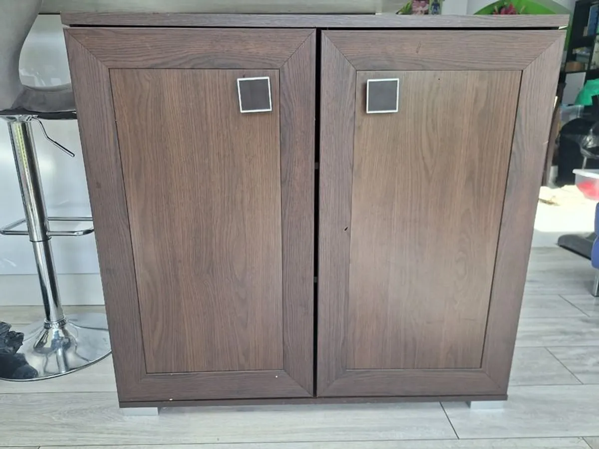 Bedroom furniture sideboard , 2x lockers  , wall shelf - Image 1