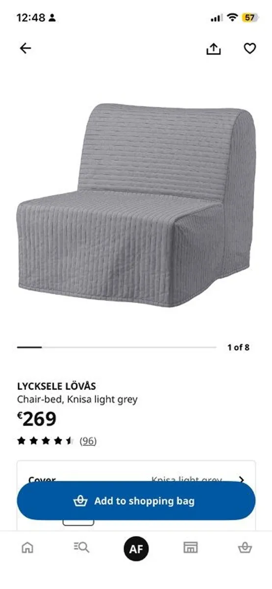 Chair/bed+2 spare covers - Image 1