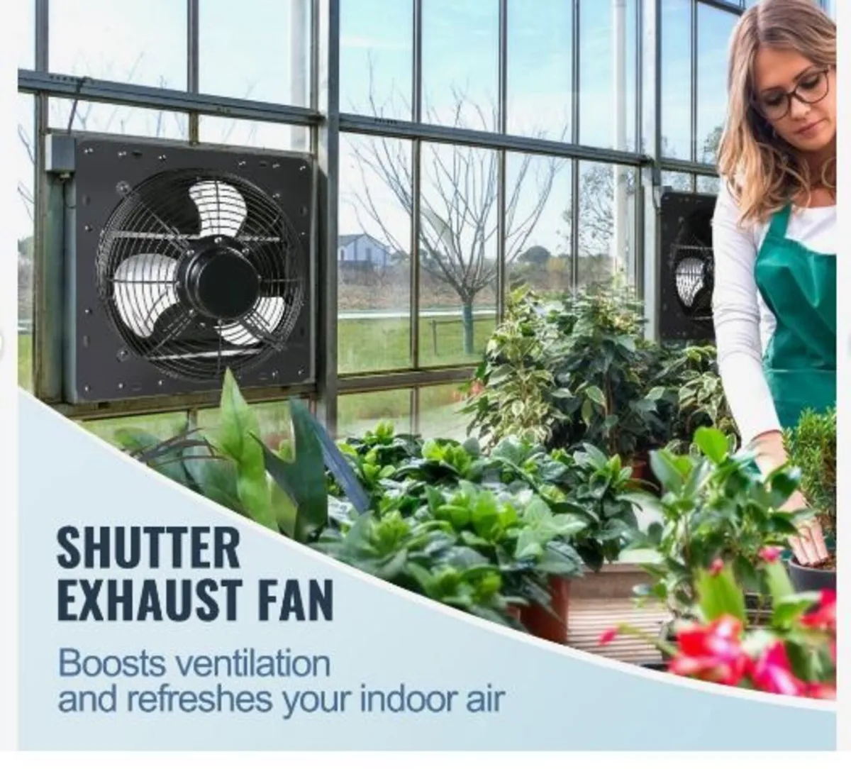 Shutter Exhaust Fan, 406 mm - Image 2