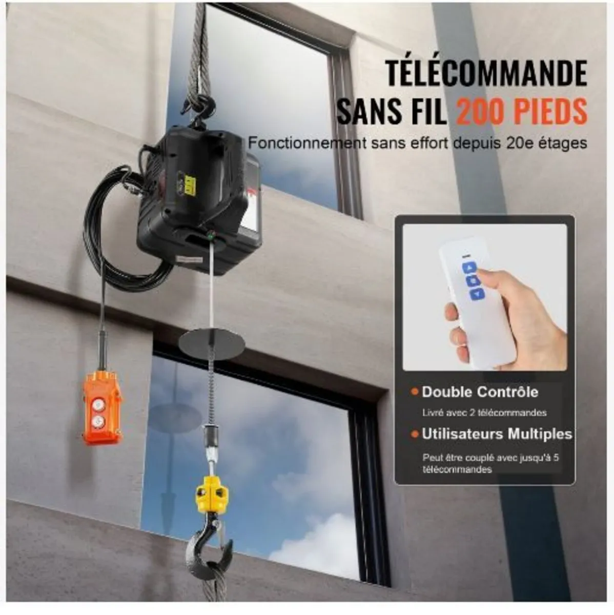 3-in-1 Portable Electric Hoist Winch - Image 2