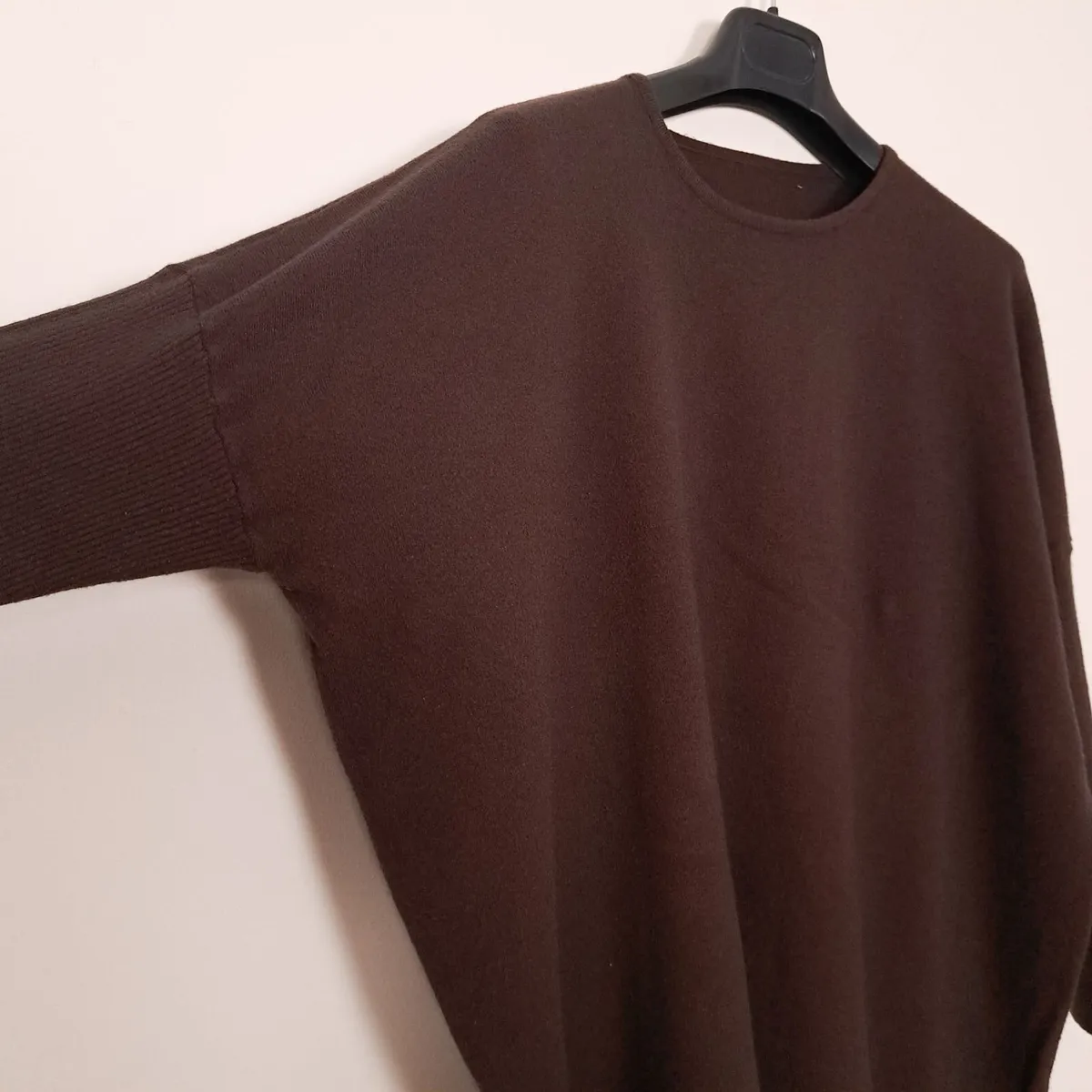 Chocolate Brown Oversized Batwing Jumper 14-16UK - Image 3