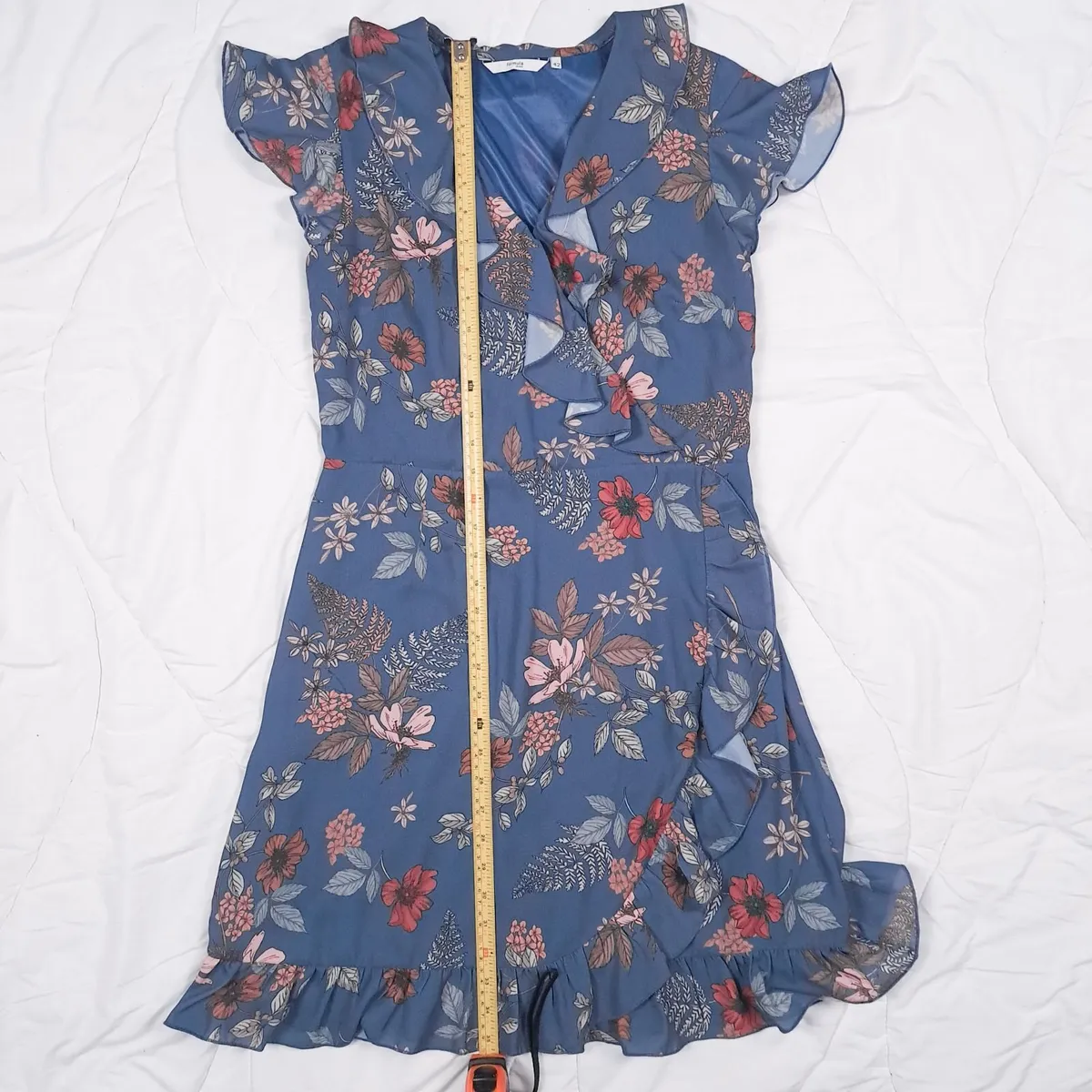 Formula Joven Blue Floral Wrap Dress 14UK/42EU - Image 3
