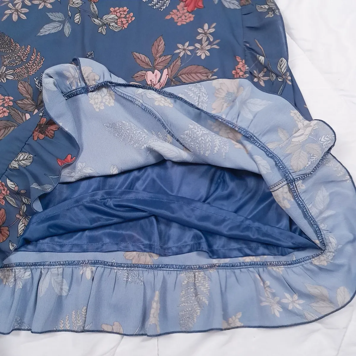 Formula Joven Blue Floral Wrap Dress 14UK/42EU - Image 4