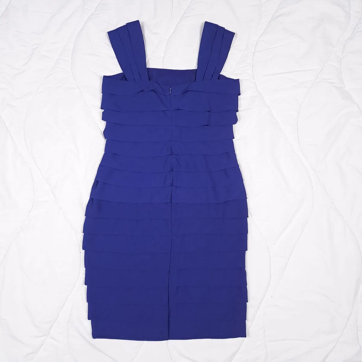 Jaeger Blue Sleeveless Bandage Mini Dress 10UK - Image 3