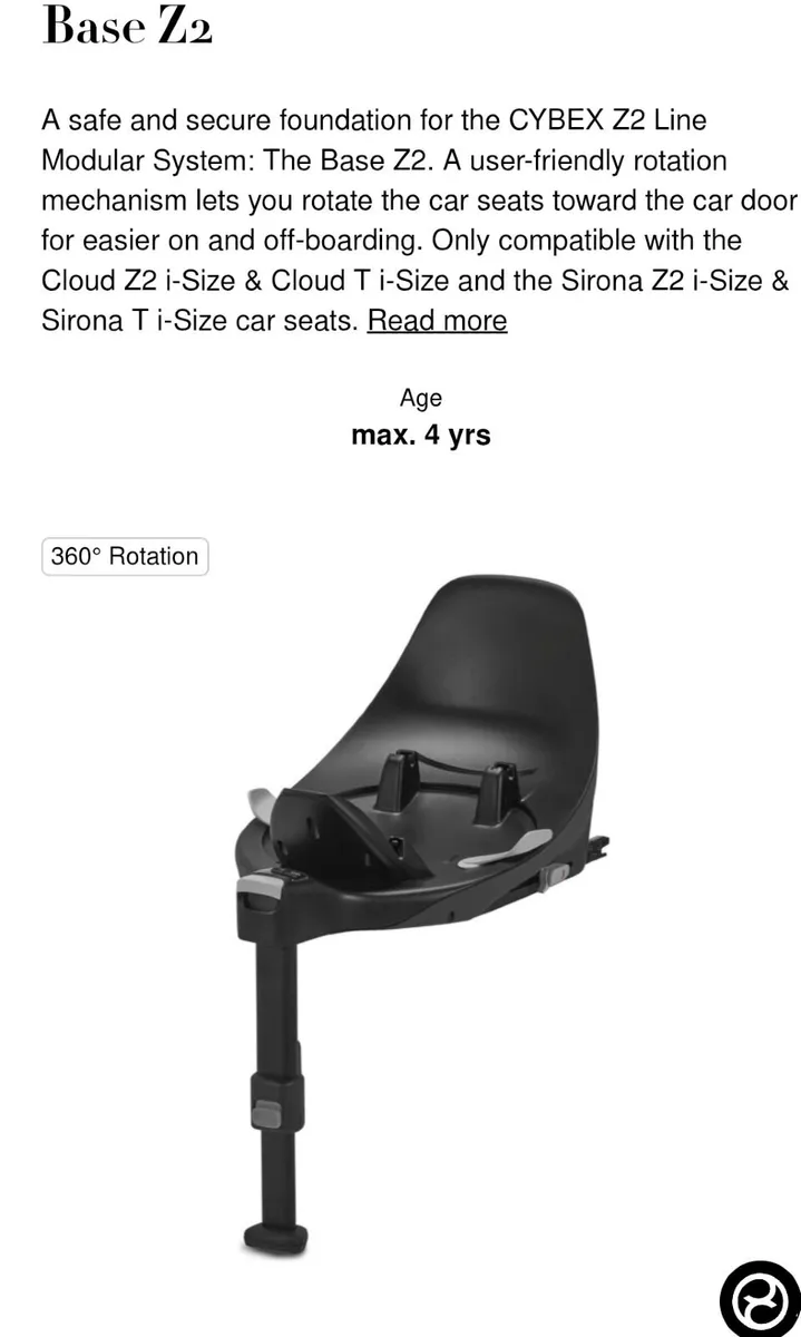 CybexCloud T i-Size car seat, rotating Isofix base - Image 2