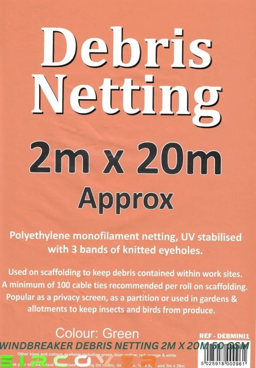 Windbreaker Netting Economy 2m x 20m 50 gsm Black - Image 4