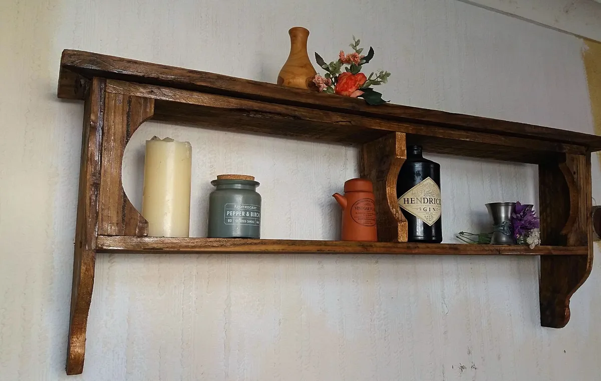 Rustic floating cubby box shelf /display / storage - Image 1
