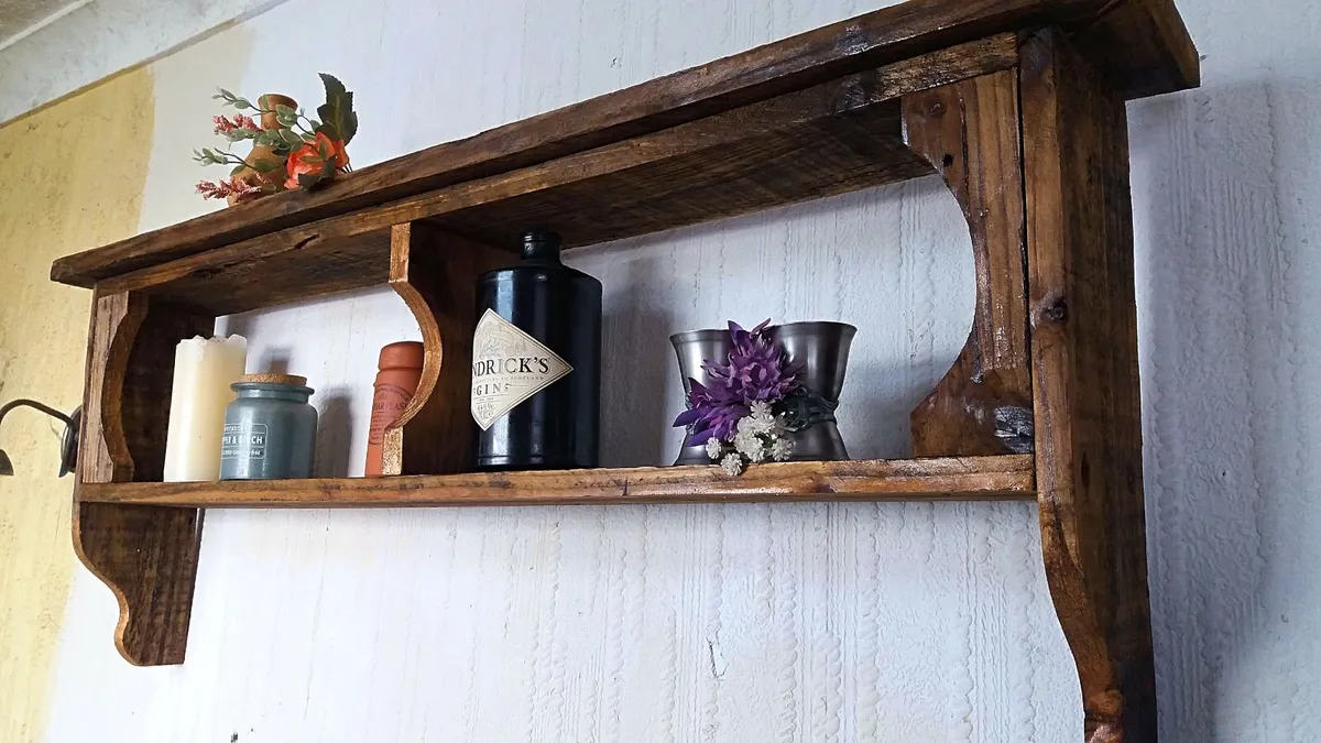 Rustic floating cubby box shelf /display / storage - Image 4