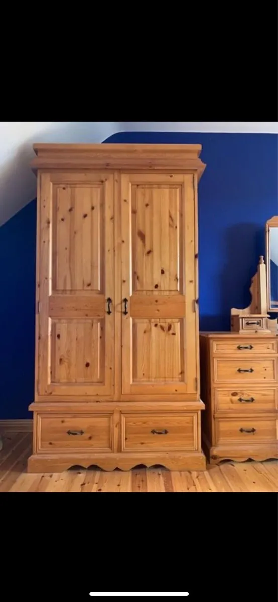 Solid hand made wooden wardrobe - Image 1