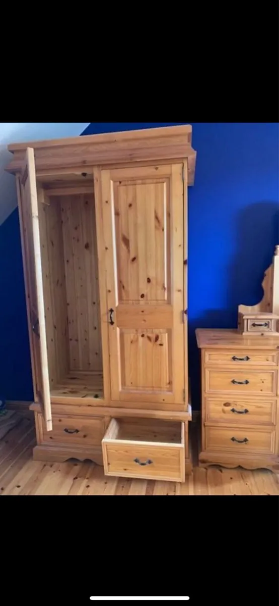 Solid hand made wooden wardrobe - Image 2