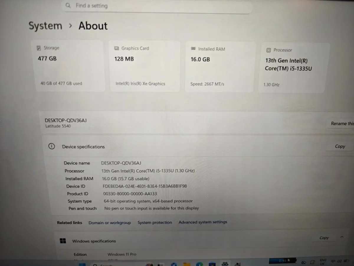 Dell Latitude 5540 Laptop | i5 (13th gen) | 16GB | - Image 3