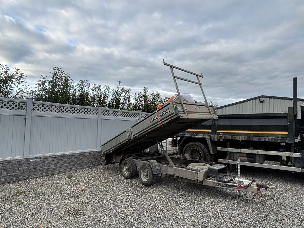 12ft by 6ft Nugent tipper trailer - Image 4