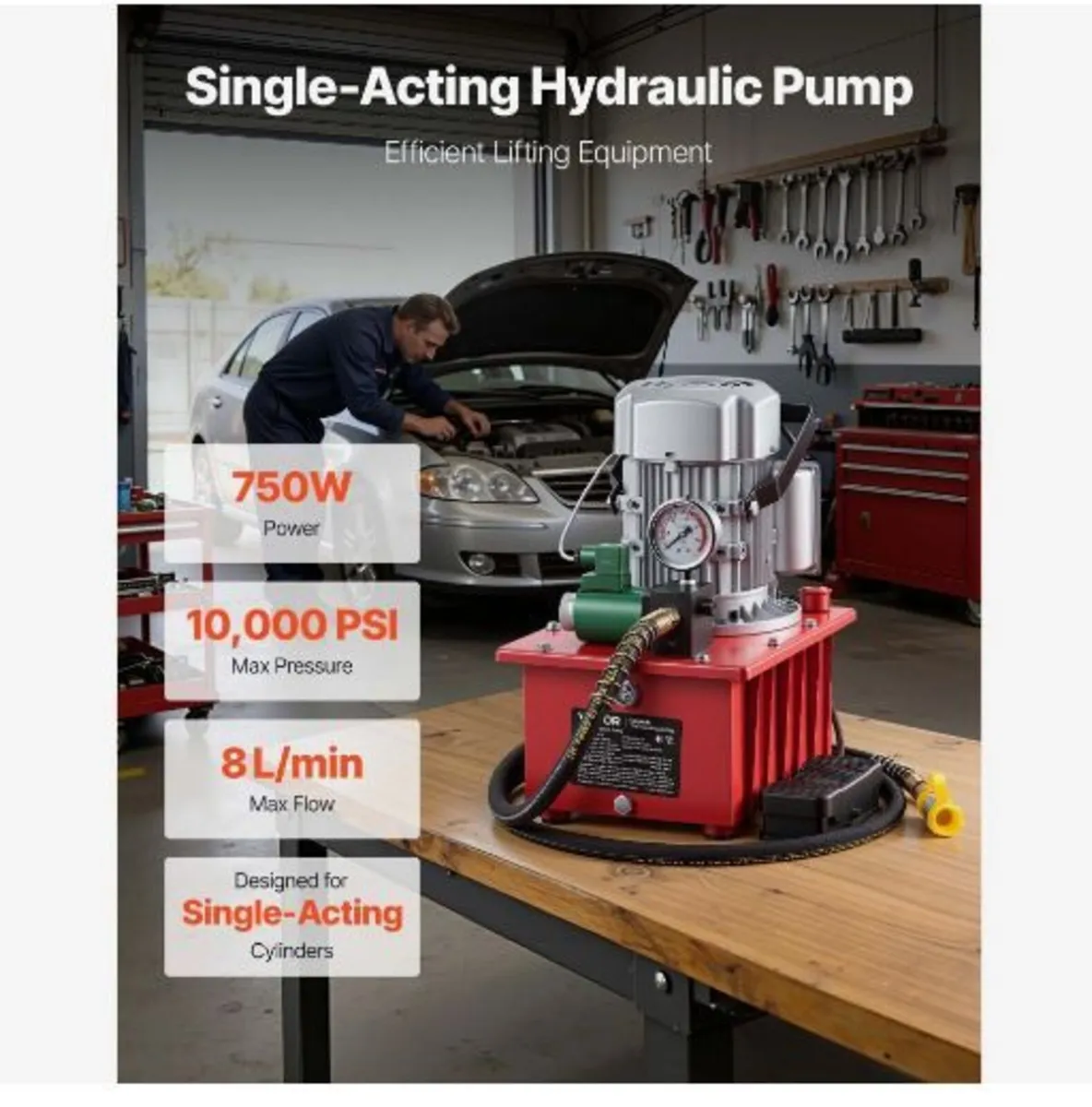 Electric Driven Hydraulic Pump, 750W - Image 1
