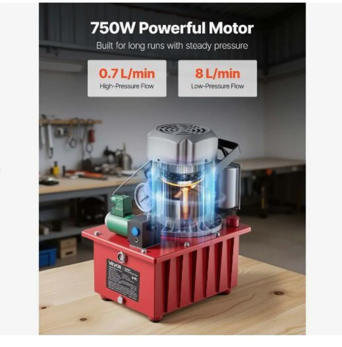 Electric Driven Hydraulic Pump, 750W - Image 2