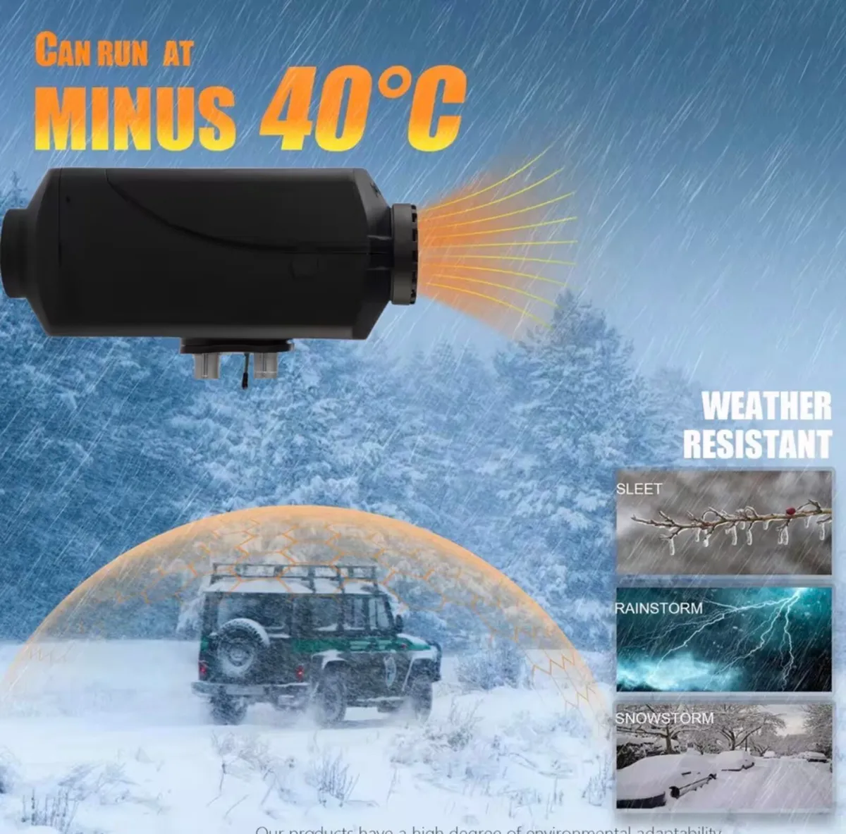 8KW 12V Low Noise Heater Diesel Air kit - Image 3