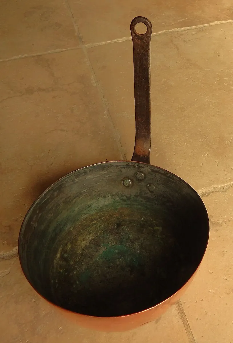 Large Vintage Copper & Forged Iron Ladle Pot - Image 4