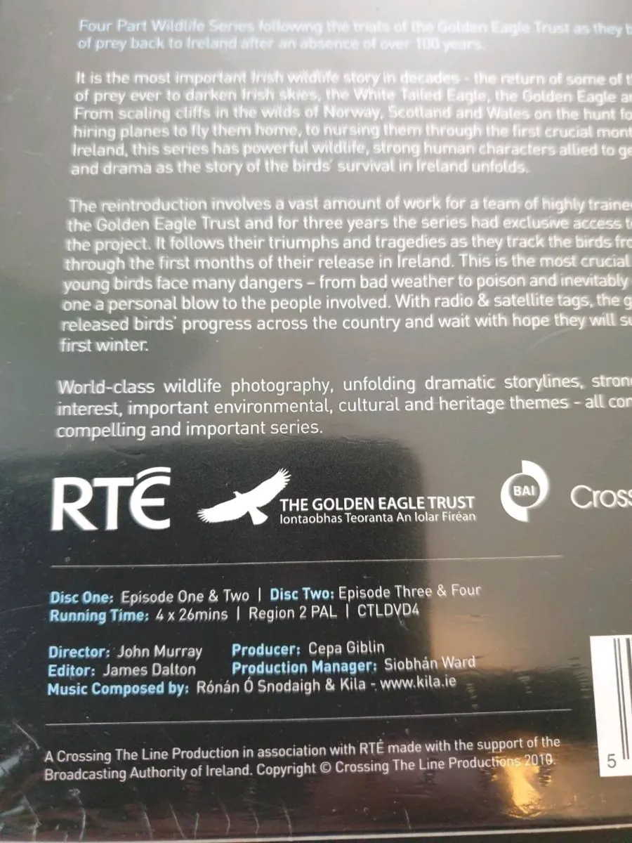 The Eagles Return 2010 DVD Irelands Lost Birds RTE - Image 3