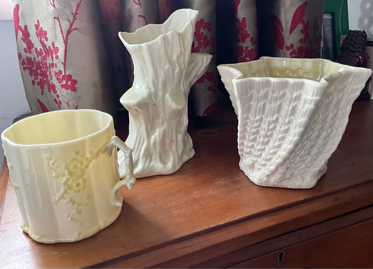 3 Vintage Belleek Pieces - Image 1