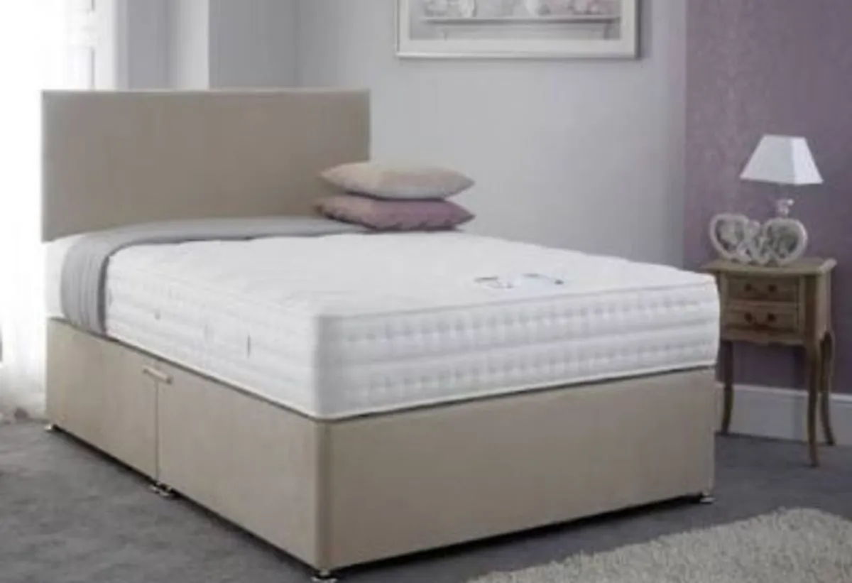New Beds Full memory Foam mattress Base Headboard - Image 1
