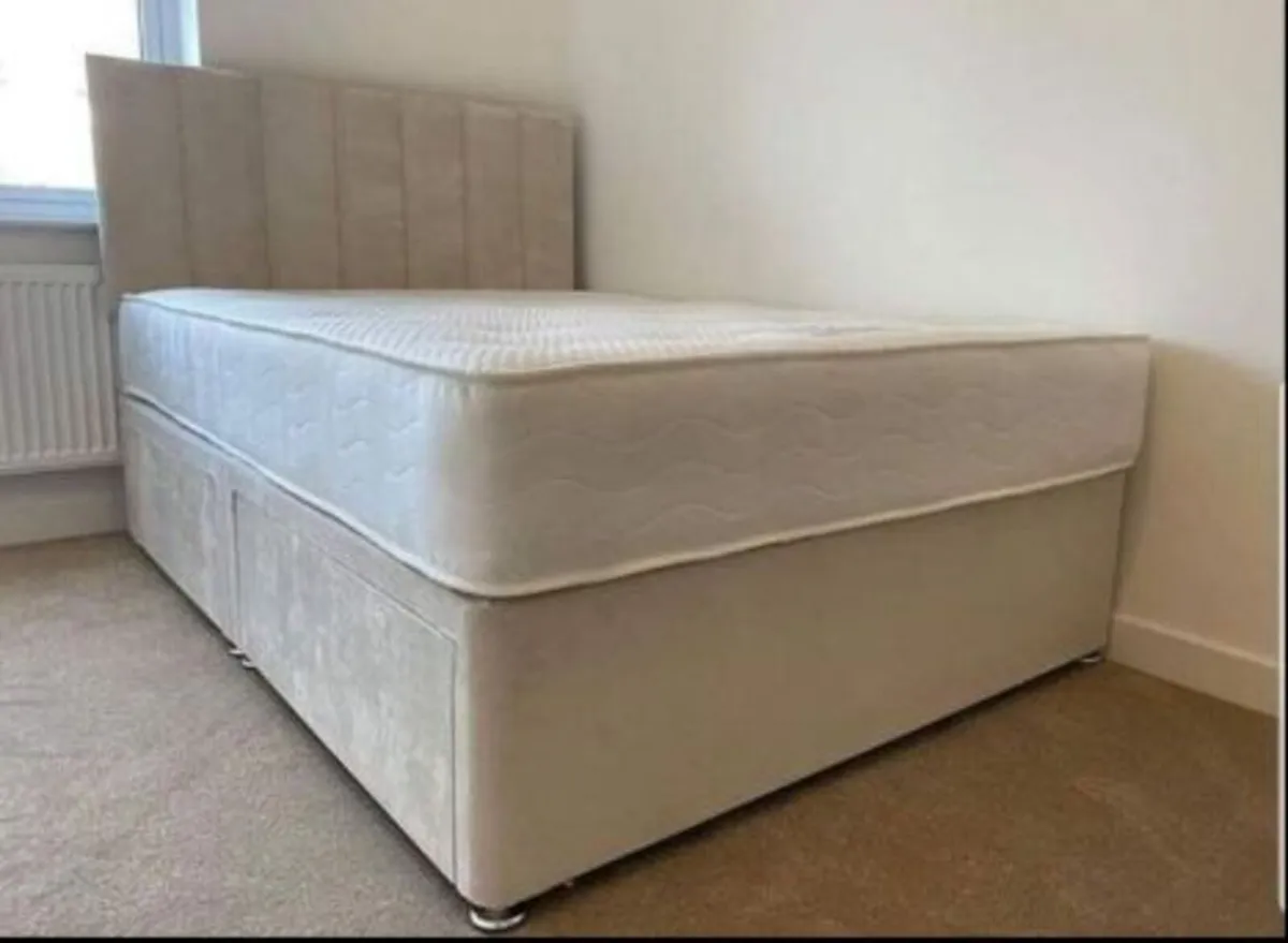 New Beds Full memory Foam mattress Base Headboard - Image 3