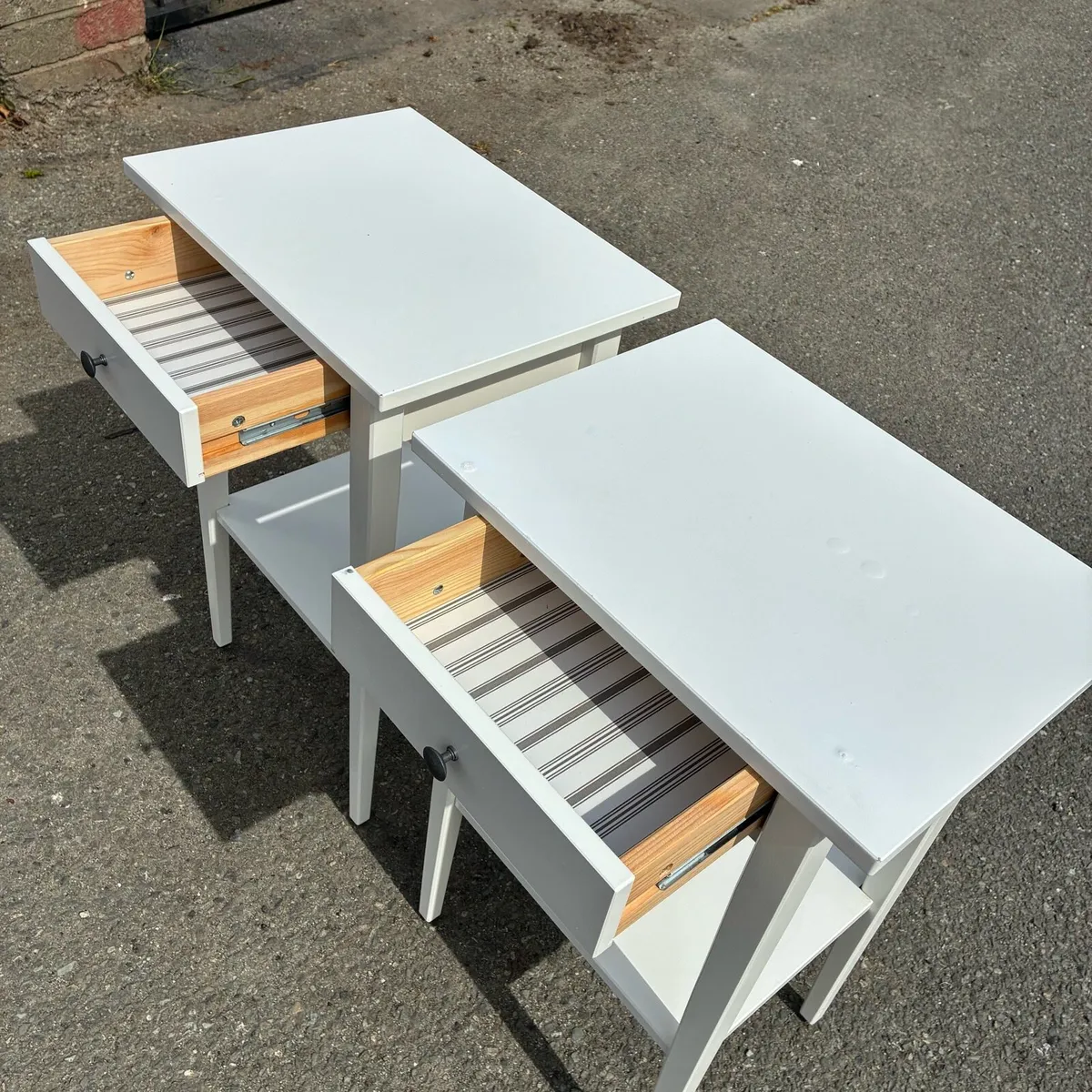 Two White Lockers with drawer - Image 4