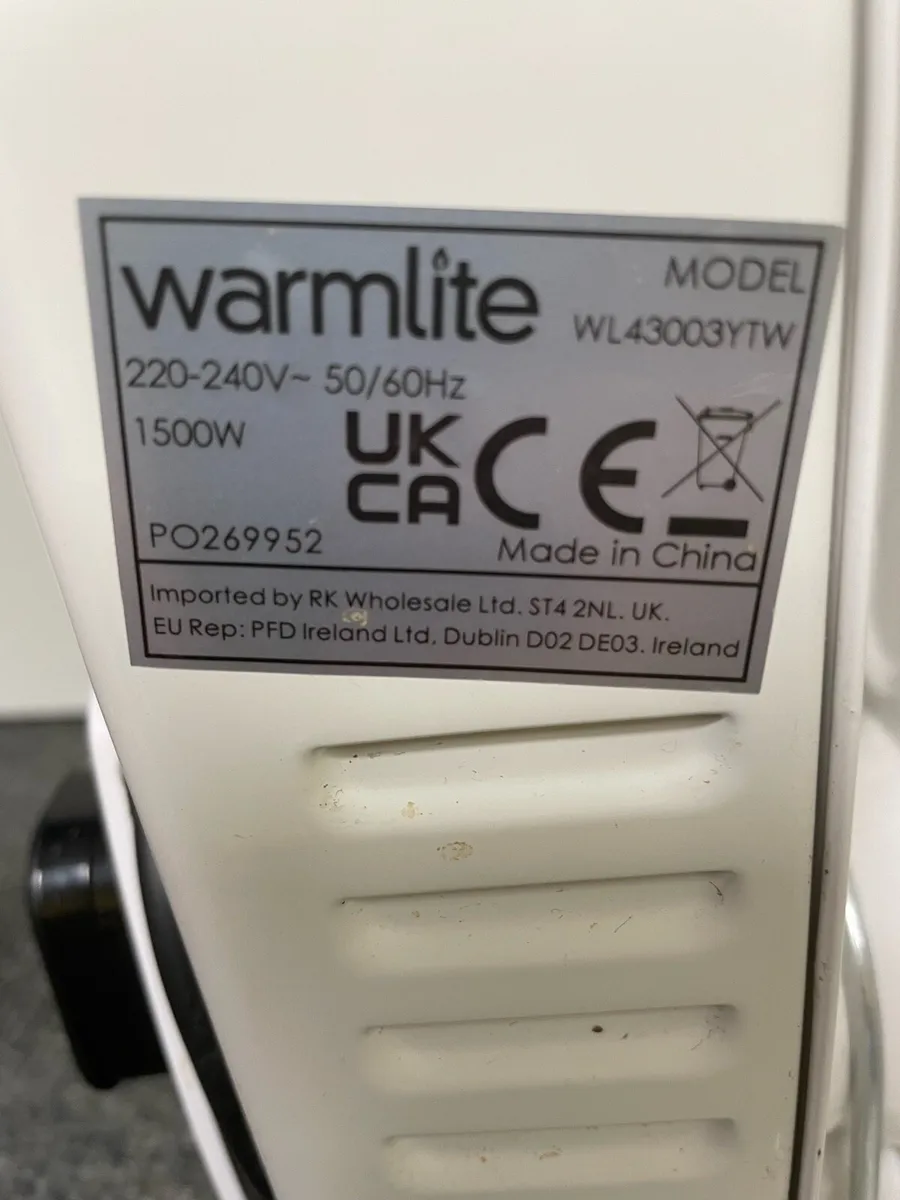 Warmlite 1500w oil radiator - Image 3