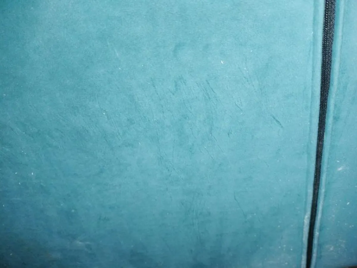 2x teal velvet sofas (blue couch) - Image 2