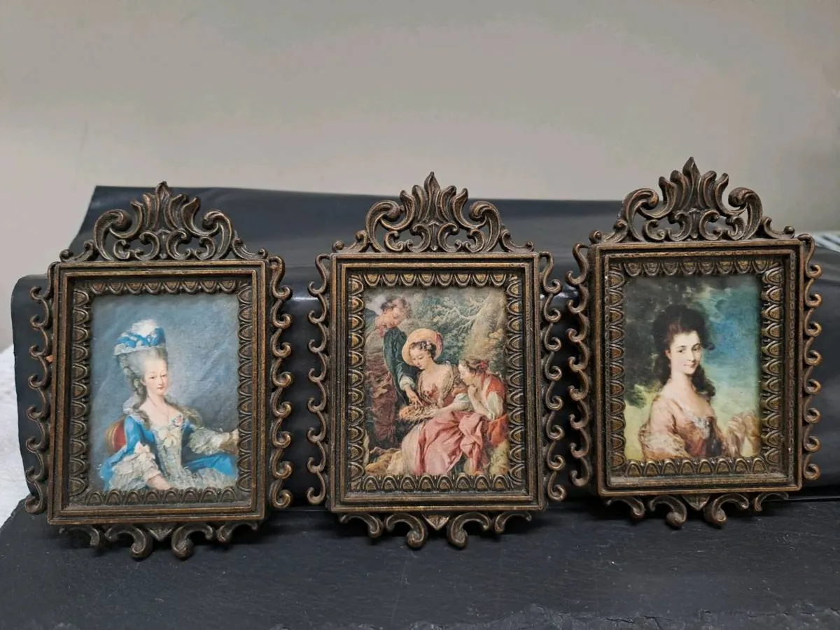 Vintage 1950s Italian Dollhouse Miniature Artwork - Image 1