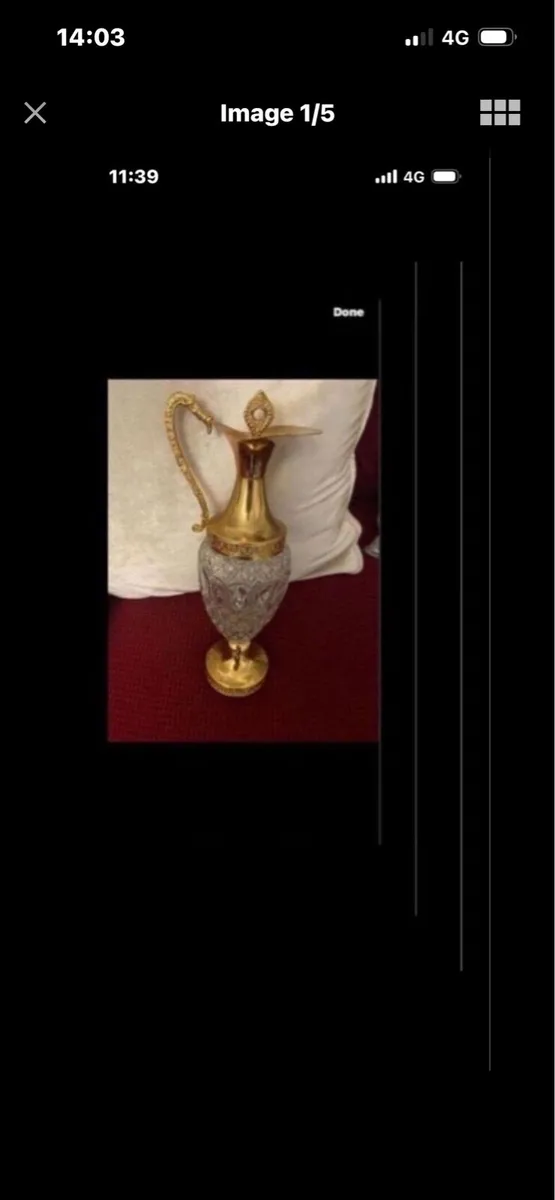 Vintage Crystal claret Jug - Image 1