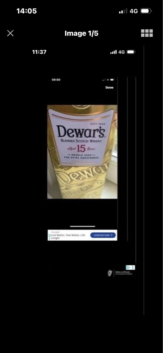 Dewars 15 yrs aged metal display box - Image 1