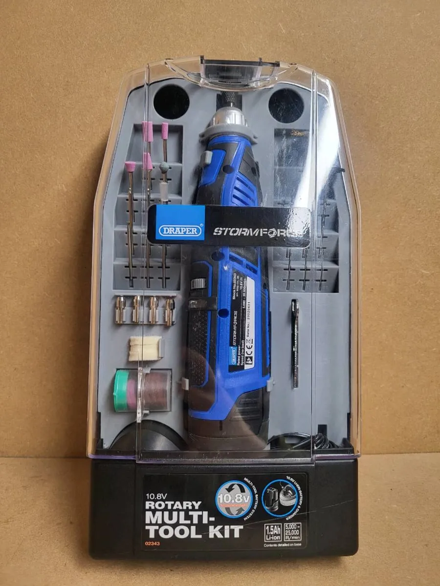 Draper storm force 10.8v rotary multi-tool kit - Image 2