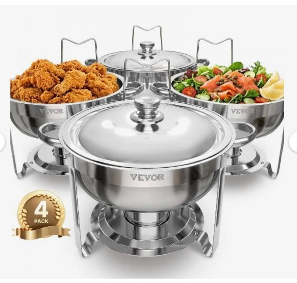 Chafing Dish Buffet Set, 5 Qt 4 Pack - Image 1