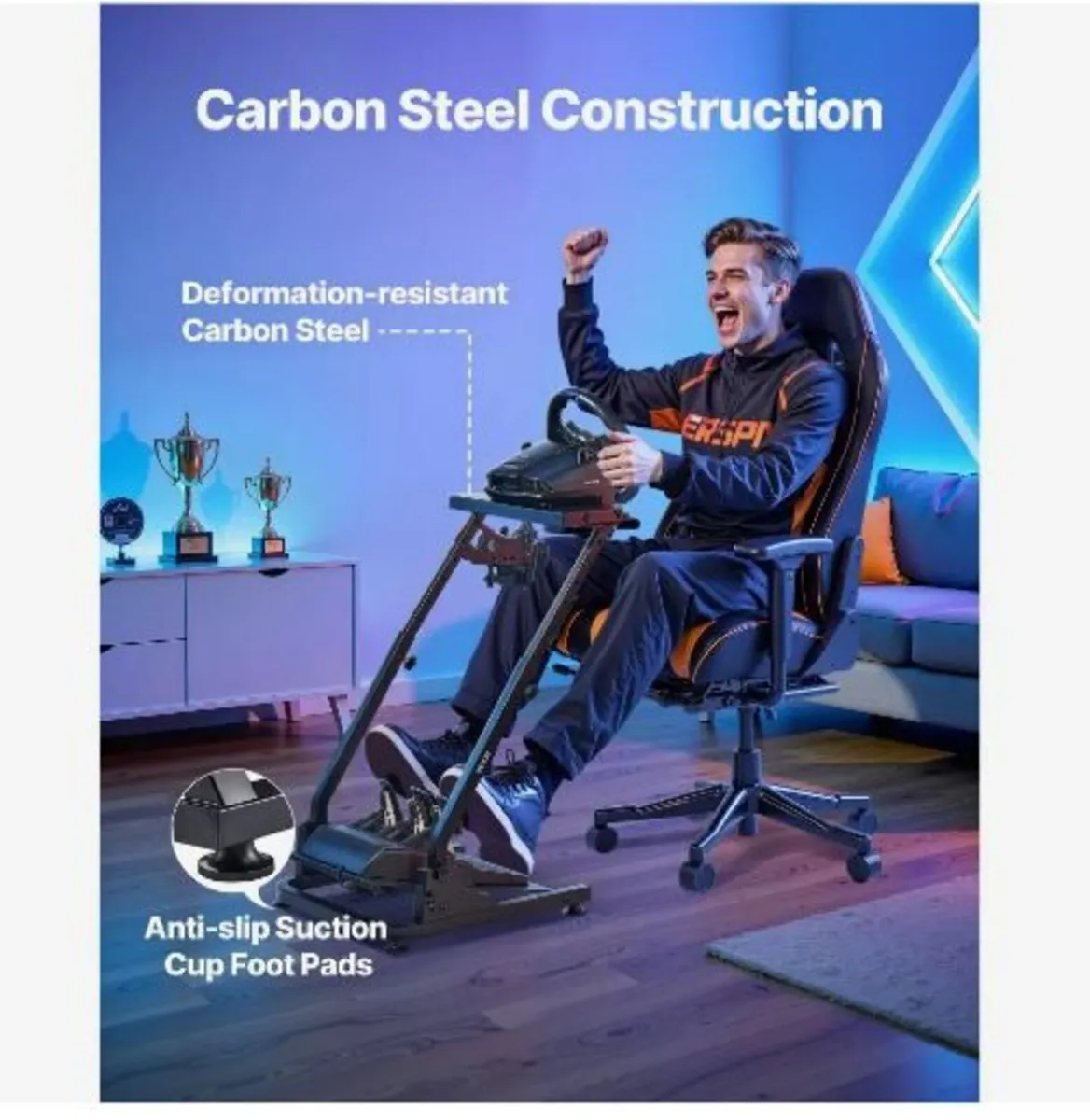 Racing Wheel Stand, Adjustable & Foldable - Image 2